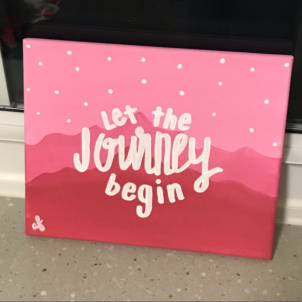 🟣3/$30 Let the journey begin mountains painting